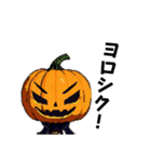 ハロウィンのカボチャくん（ドット絵）（個別スタンプ：3）