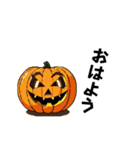 ハロウィンのカボチャくん（ドット絵）（個別スタンプ：5）