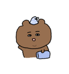 目の柔らかいクマ（個別スタンプ：2）
