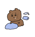目の柔らかいクマ（個別スタンプ：3）