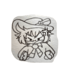 鉛筆で描いた人たち（個別スタンプ：9）