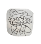 鉛筆で描いた人たち（個別スタンプ：12）