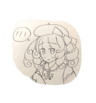 鉛筆で描いた人たち（個別スタンプ：16）