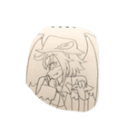 鉛筆で描いた人たち（個別スタンプ：24）