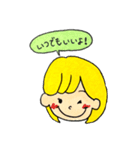 blonde girl ♪（個別スタンプ：1）