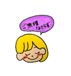 blonde girl ♪（個別スタンプ：3）