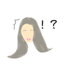 オシャレ好きgirls〜long hair version〜（個別スタンプ：7）