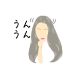 オシャレ好きgirls〜long hair version〜（個別スタンプ：21）