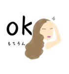 オシャレ好きgirls〜long hair version〜（個別スタンプ：27）