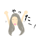 オシャレ好きgirls〜long hair version〜（個別スタンプ：35）