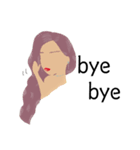 オシャレ好きgirls〜long hair version〜（個別スタンプ：40）