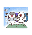 秋のもち文鳥（個別スタンプ：24）