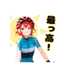 ロードバイクに乗る女の子②（個別スタンプ：4）