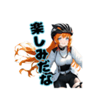 ロードバイクに乗る女の子②（個別スタンプ：14）