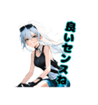 ロードバイクに乗る女の子②（個別スタンプ：22）