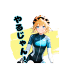 ロードバイクに乗る女の子②（個別スタンプ：24）