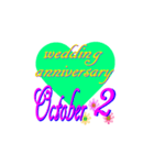 ♥️ポップUP♥️結婚記念日10月1～15日（個別スタンプ：2）