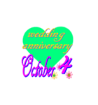 ♥️ポップUP♥️結婚記念日10月1～15日（個別スタンプ：4）