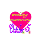 ♥️ポップUP♥️結婚記念日10月1～15日（個別スタンプ：5）