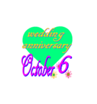 ♥️ポップUP♥️結婚記念日10月1～15日（個別スタンプ：6）
