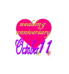 ♥️ポップUP♥️結婚記念日10月1～15日（個別スタンプ：11）