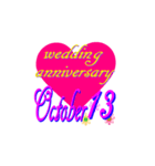 ♥️ポップUP♥️結婚記念日10月1～15日（個別スタンプ：13）