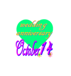 ♥️ポップUP♥️結婚記念日10月1～15日（個別スタンプ：14）