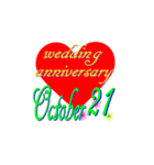 ♥️ポップUP♥️結婚記念日10月16～31日（個別スタンプ：6）