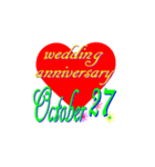 ♥️ポップUP♥️結婚記念日10月16～31日（個別スタンプ：12）