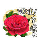 ❤️秋のバラとずっと使える台湾語と日本語（個別スタンプ：13）