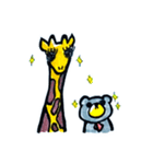 キリンとクマ（個別スタンプ：12）