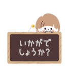 モノトーンmushちゃん お仕事（個別スタンプ：16）