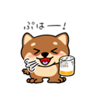 ビール犬のスタンプ（個別スタンプ：3）