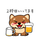 ビール犬のスタンプ（個別スタンプ：6）