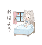 ほんわかオオカミちゃんスタンプ（個別スタンプ：1）