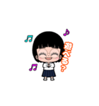 制服おかっぱメガネ女子（個別スタンプ：8）