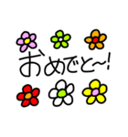 お花と手書きの文字のスタンプ（個別スタンプ：17）