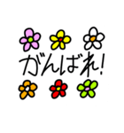 お花と手書きの文字のスタンプ（個別スタンプ：19）