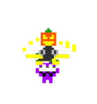 リアルデジタル混合ドット絵。ハロウィン編（個別スタンプ：35）