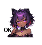 Furry cat woman2 (ENGLISH ver)（個別スタンプ：1）