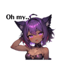 Furry cat woman2 (ENGLISH ver)（個別スタンプ：32）