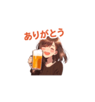 ビール大好きなお姉さん（個別スタンプ：16）