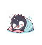 食べると寝るが大好きかわいいペンギン（個別スタンプ：5）