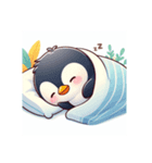 食べると寝るが大好きかわいいペンギン（個別スタンプ：6）