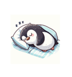 食べると寝るが大好きかわいいペンギン（個別スタンプ：8）
