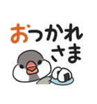 もち文鳥の毎日使えるデカ文字（個別スタンプ：17）