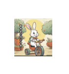 ウサギと乗り物（個別スタンプ：5）
