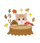 かわいい猫❤️飛び出す❤️ねこ❤️秋（個別スタンプ：22）