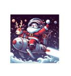 santa is in space（個別スタンプ：12）