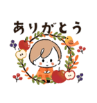 飛び出す！秋×ハロウィン♡miniガール（個別スタンプ：9）